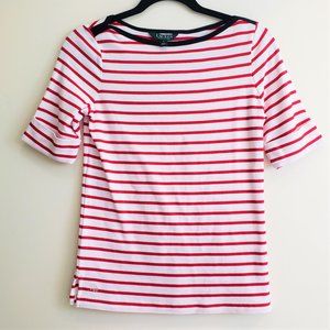 LAUREN Ralph Lauren Cotton Boatneck Top, M